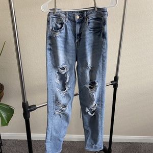 Blue Ripped Stretch American Eagle Jeans